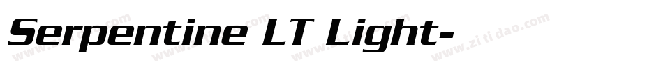Serpentine LT Light字体转换
